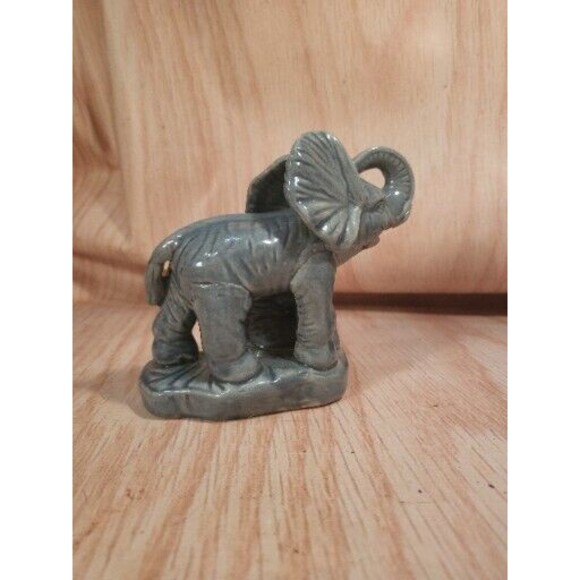 Ceramic Mama & Baby African Elephant s 4.5" by 4.5" 1 Handmade - Picture 5 of 12
